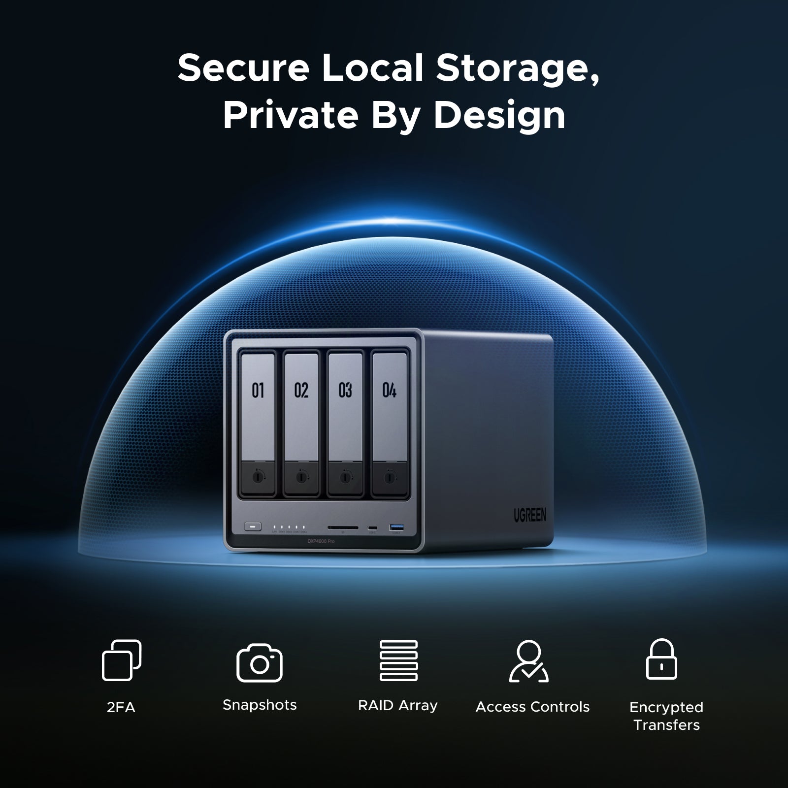 UGREEN NASync DXP4800 Pro | 4-Bay NAS | Up to 136TB
