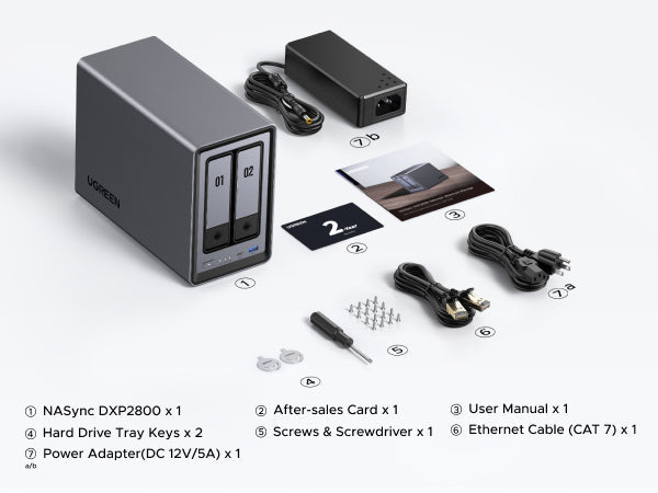 NAS UGREEN 2ベイ　HDD8TB、SSD2TB付　DXP2800 A_6-3_APP_26bdbd0c-0649-44d1-